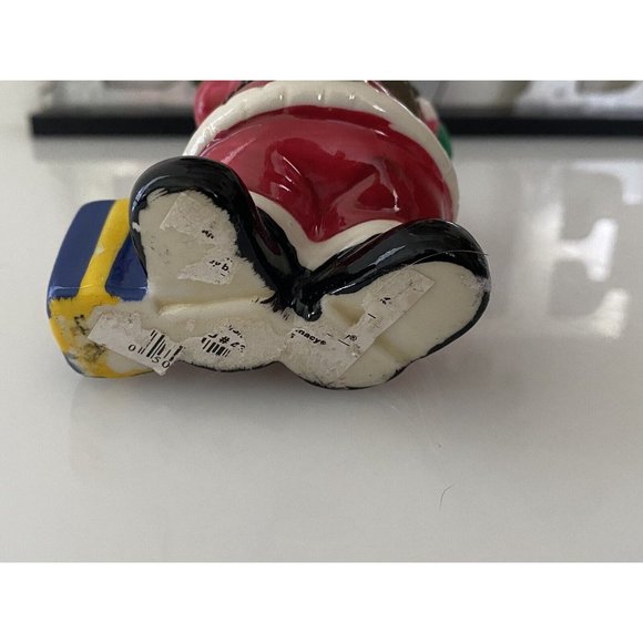 Vintage Santa with Tree Christmas Trinket Engagement Hinged Box Hand Painted EUC - Picture 7 of 16